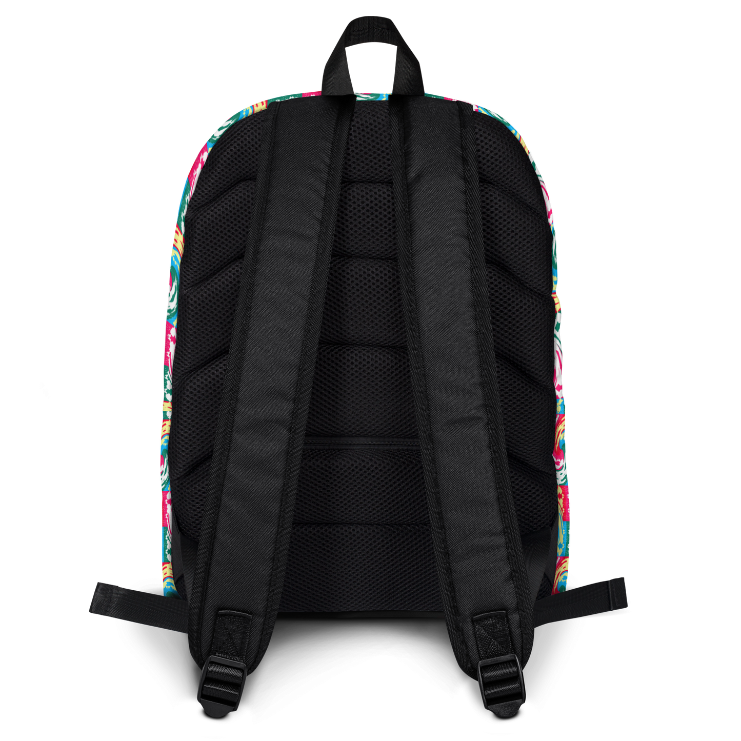 Backpack w/ Front Pocket (Pink Waves)
