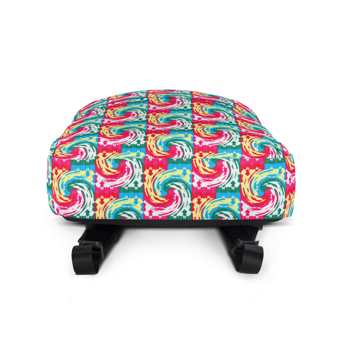 Backpack w/ Front Pocket (Pink Waves)