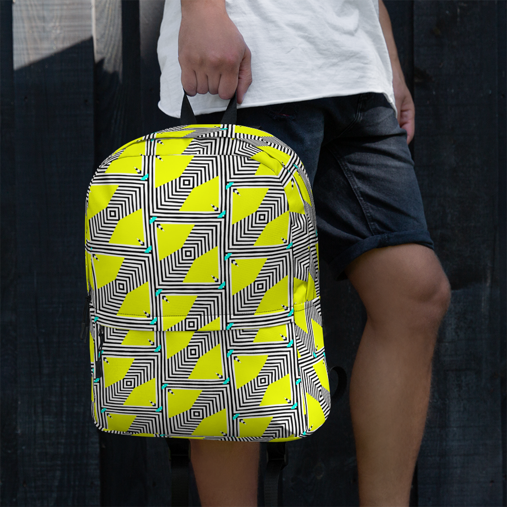 Backpack w/ Front Pocket (Retro Yellow)