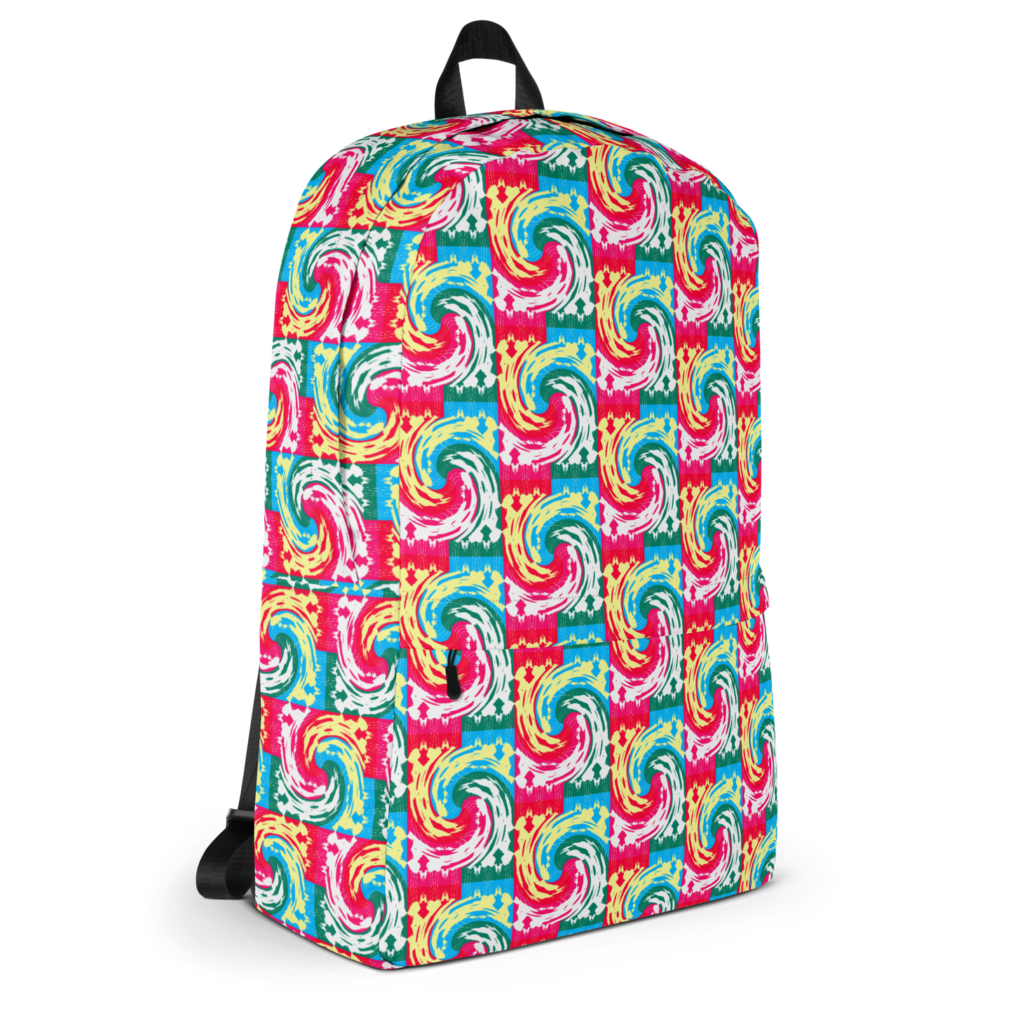 Backpack w/ Front Pocket (Pink Waves)
