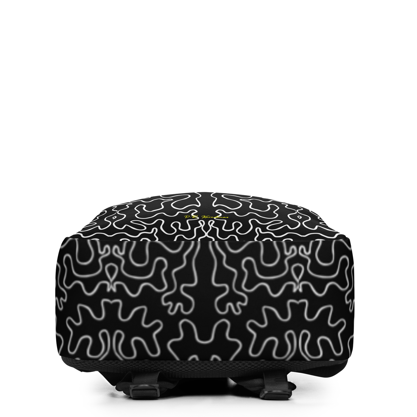 Minimalist Backpack (Black & White Squiggles)