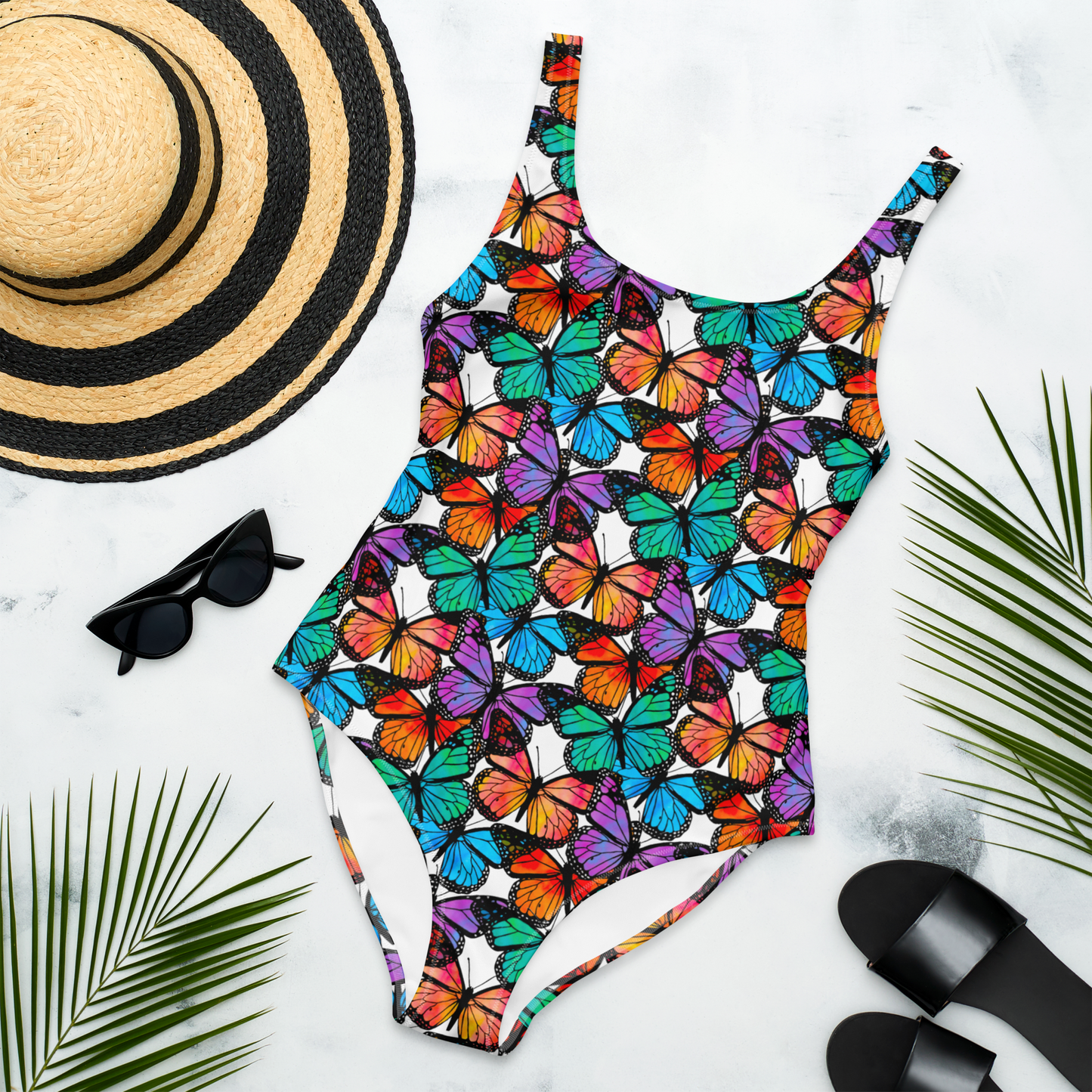 One-Piece Swimsuit (Butterflies)
