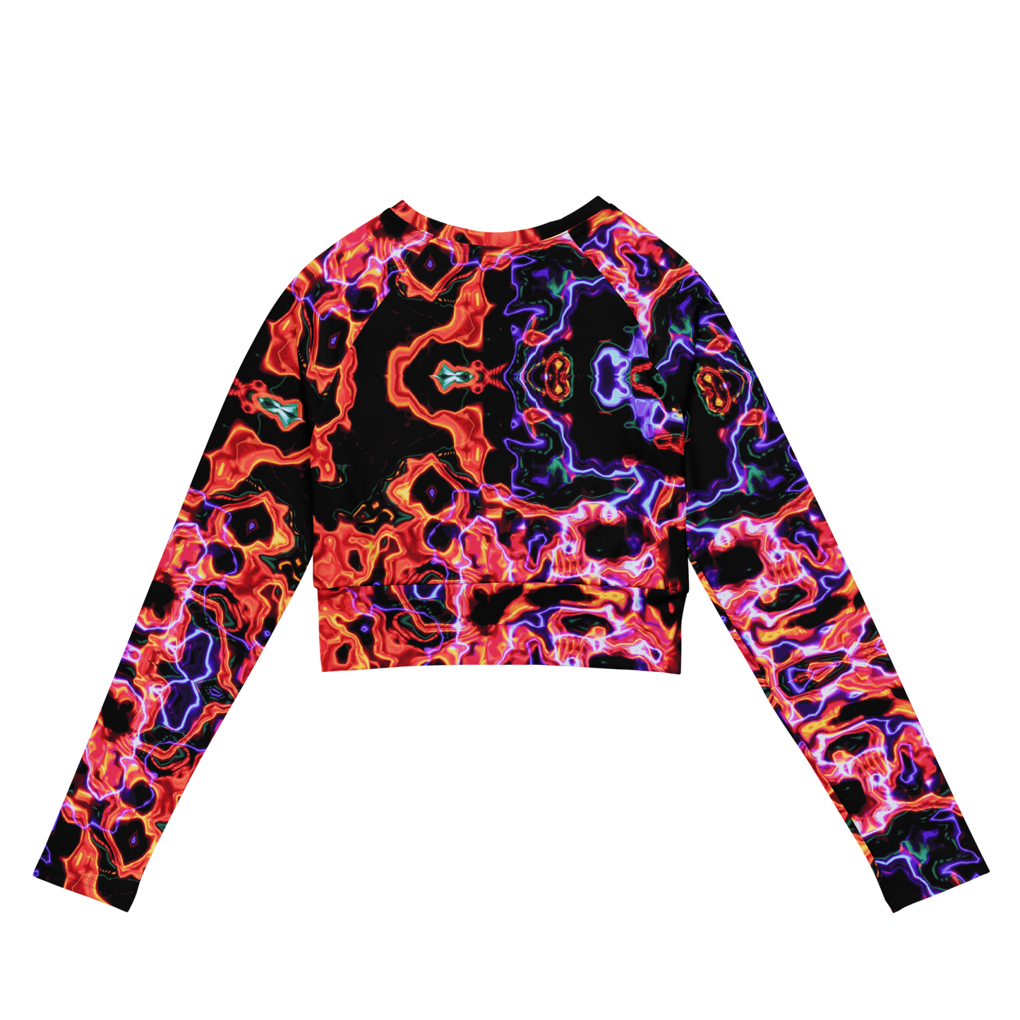 Long-sleeve crop top (Lava lamp)