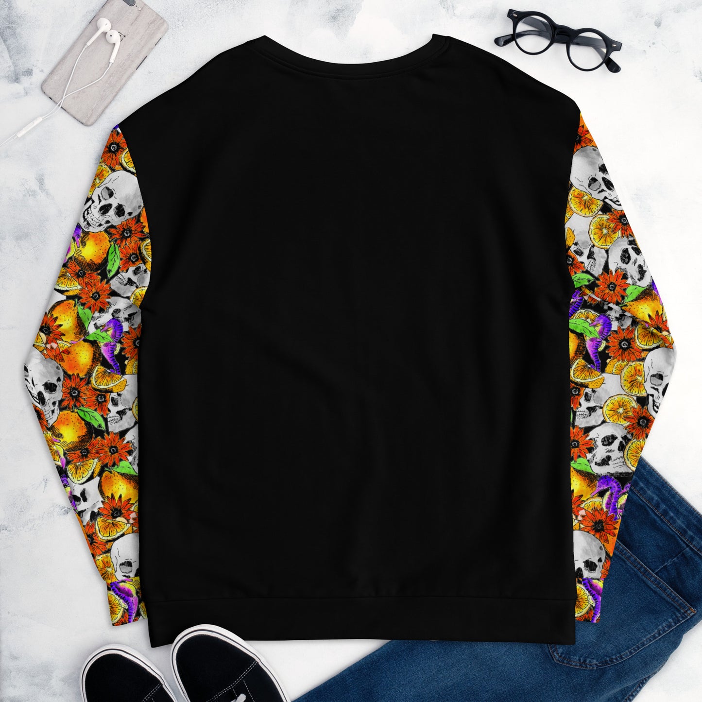 Unisex Sweatshirt (Skulls & Oranges)