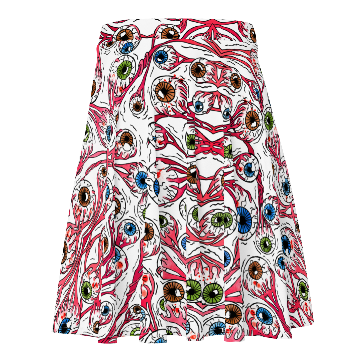 Skater Skirt (Eyeballs|White)
