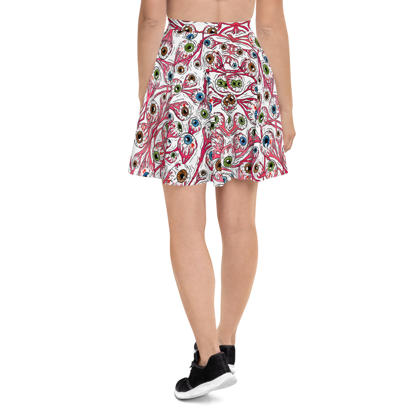 Skater Skirt (Eyeballs|White)