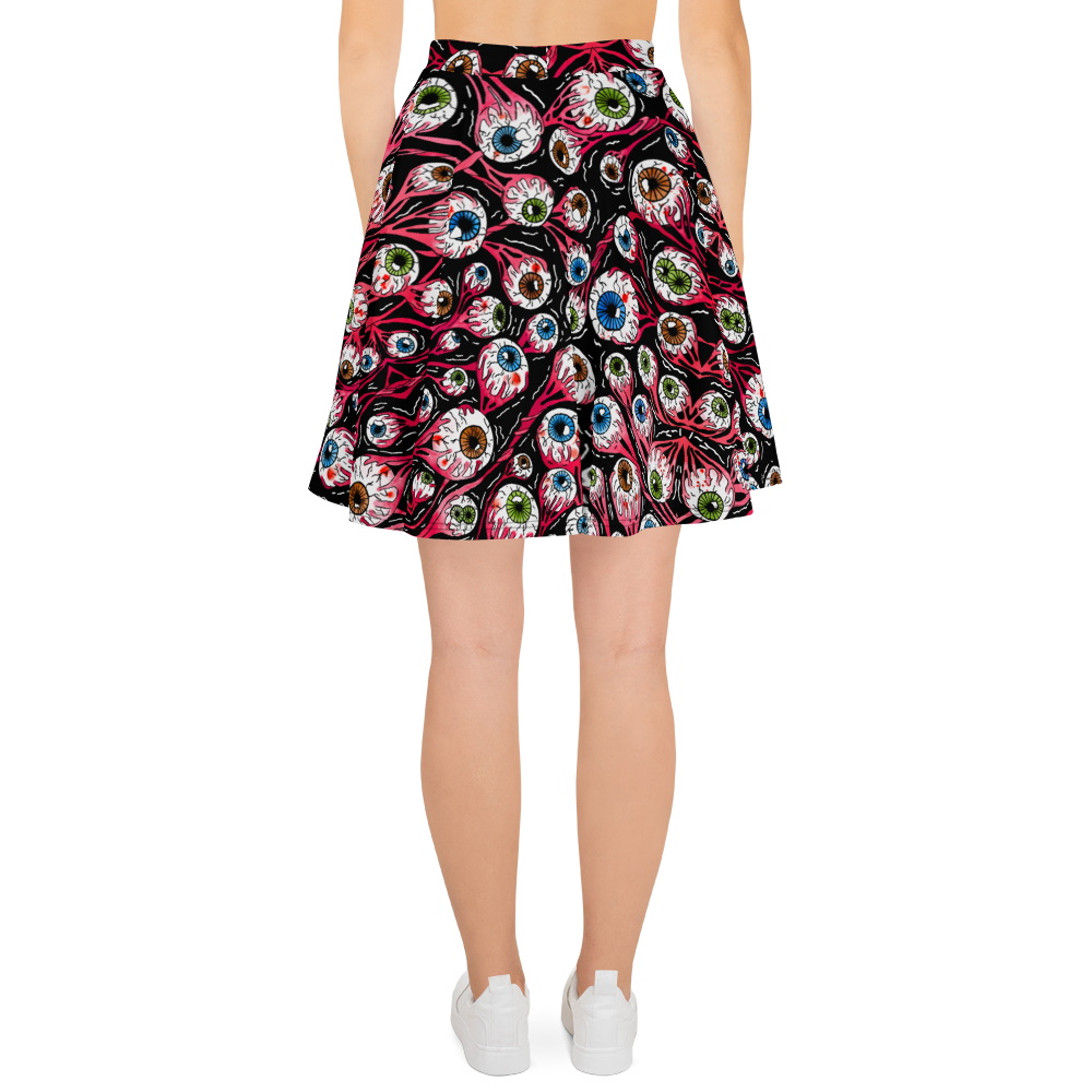 Skater Skirt (Eyeballs|Black)