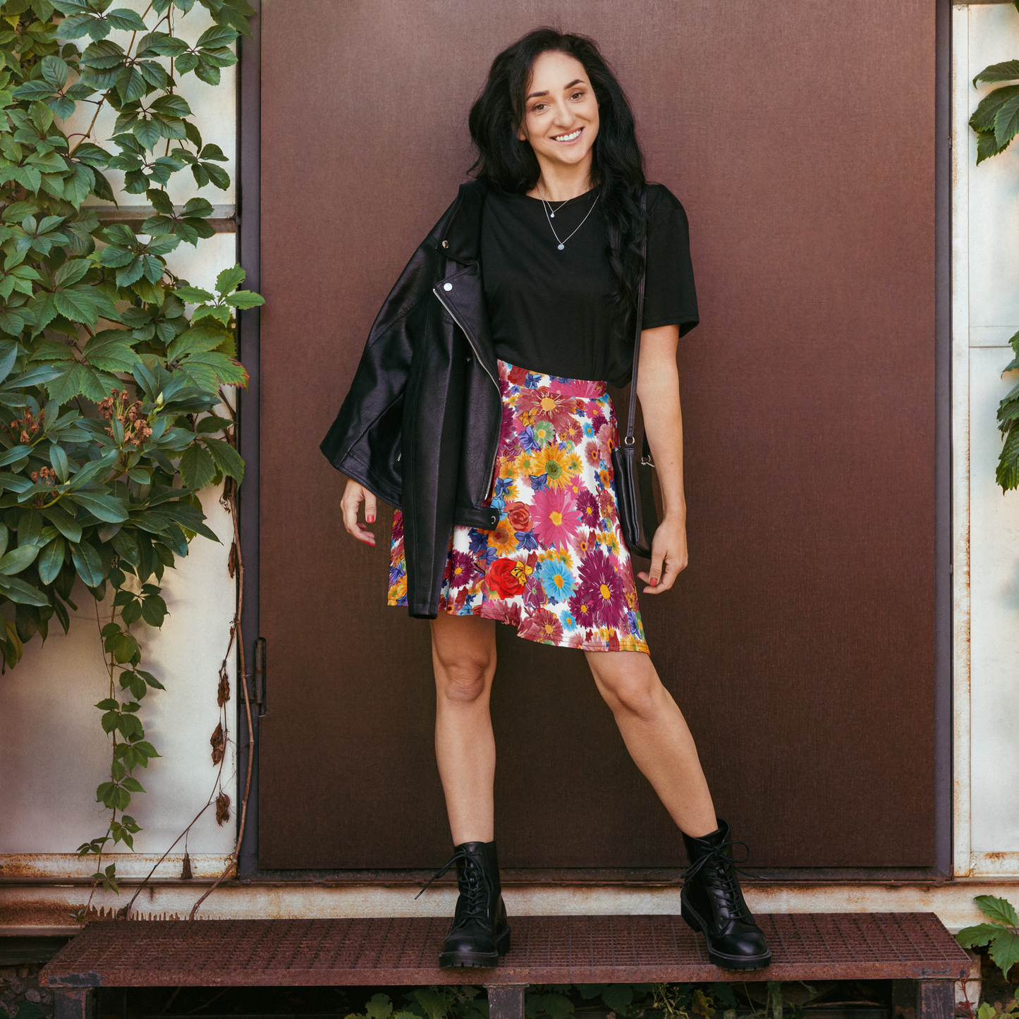 Skater Skirt (Watercolor Flowers)