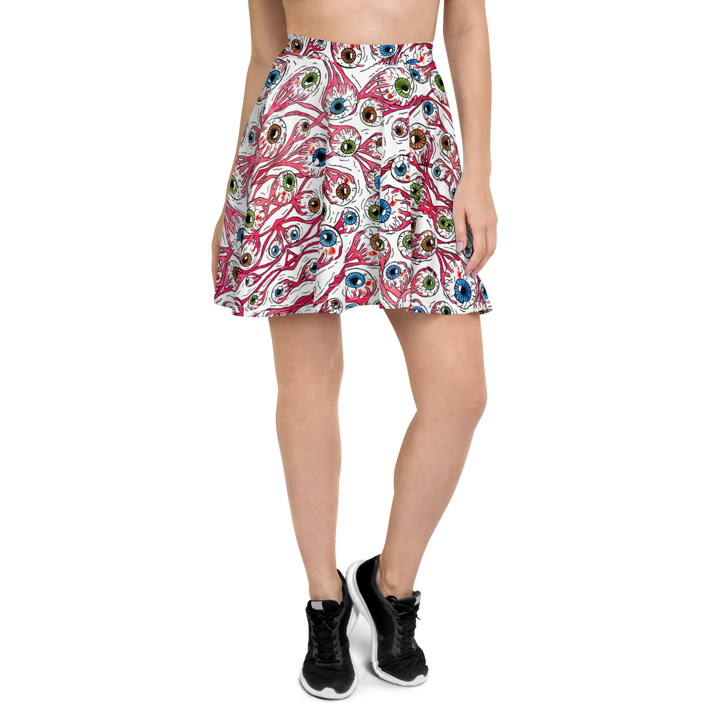 Skater Skirt (Eyeballs|White)