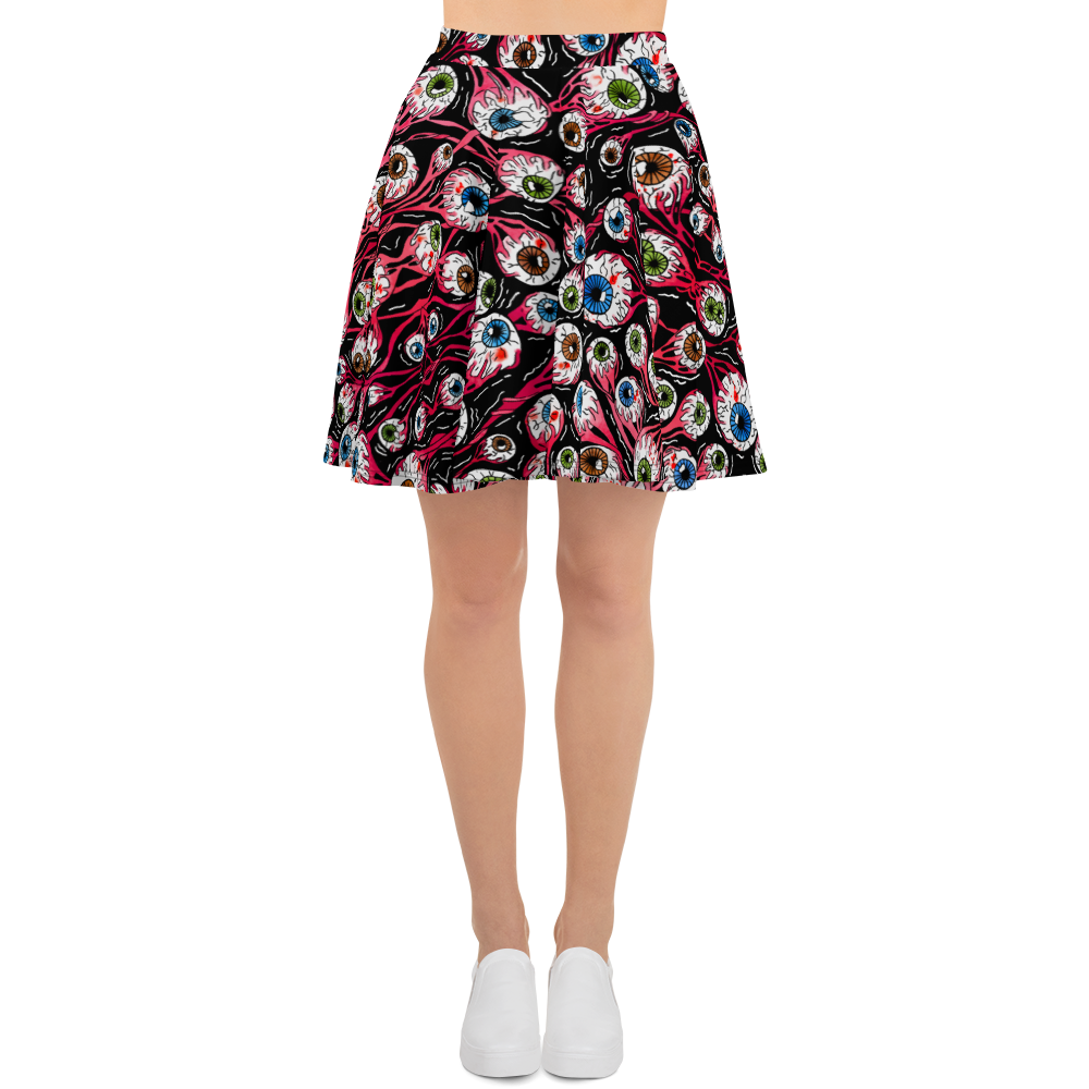 Skater Skirt (Eyeballs|Black)