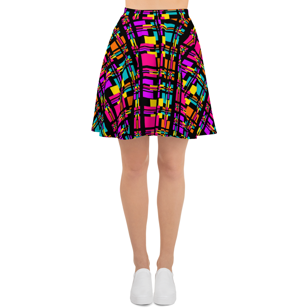 Skater Skirt (Rainbow Plaid)