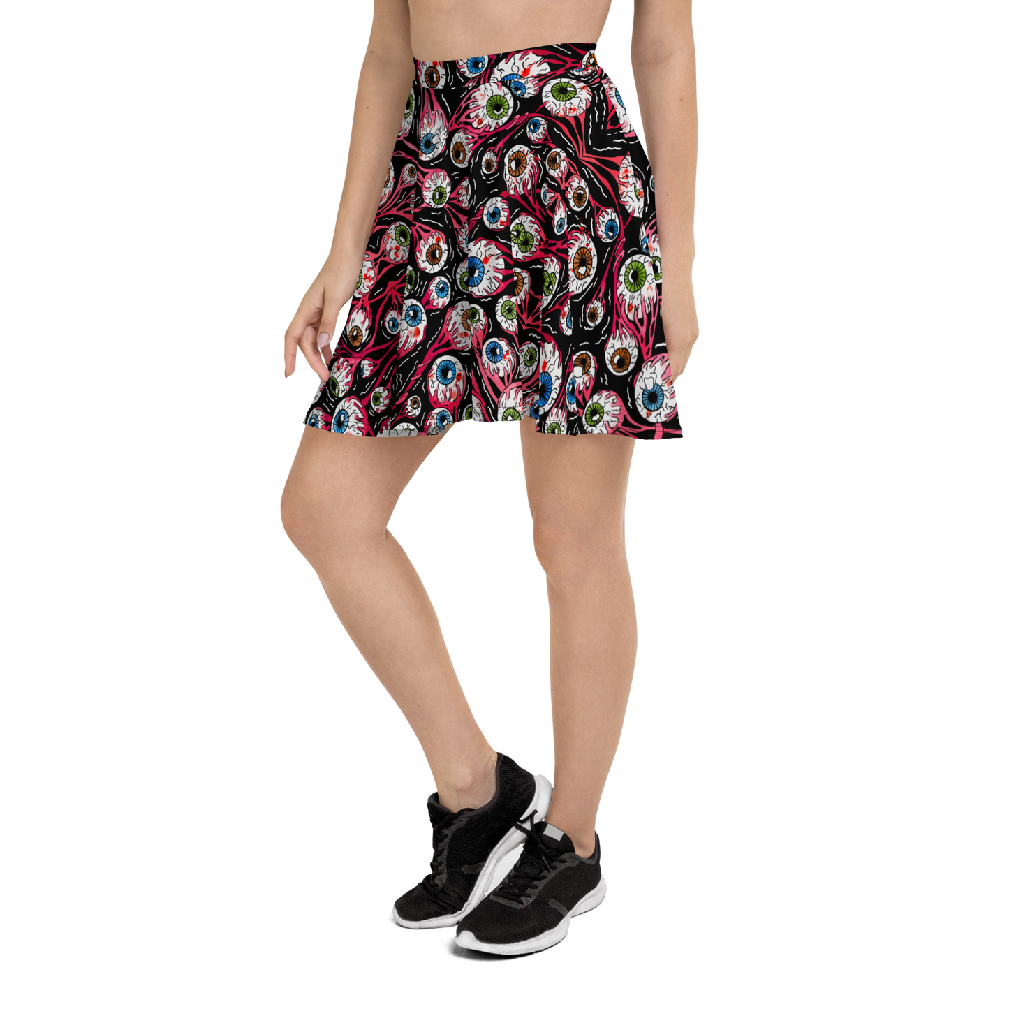Skater Skirt (Eyeballs|Black)