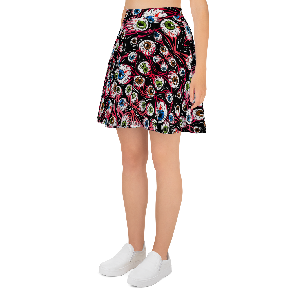 Skater Skirt (Eyeballs|Black)
