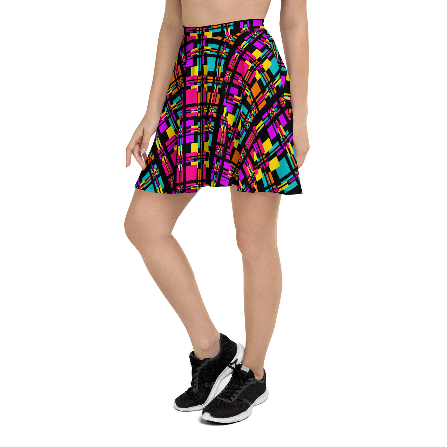 Skater Skirt (Rainbow Plaid)