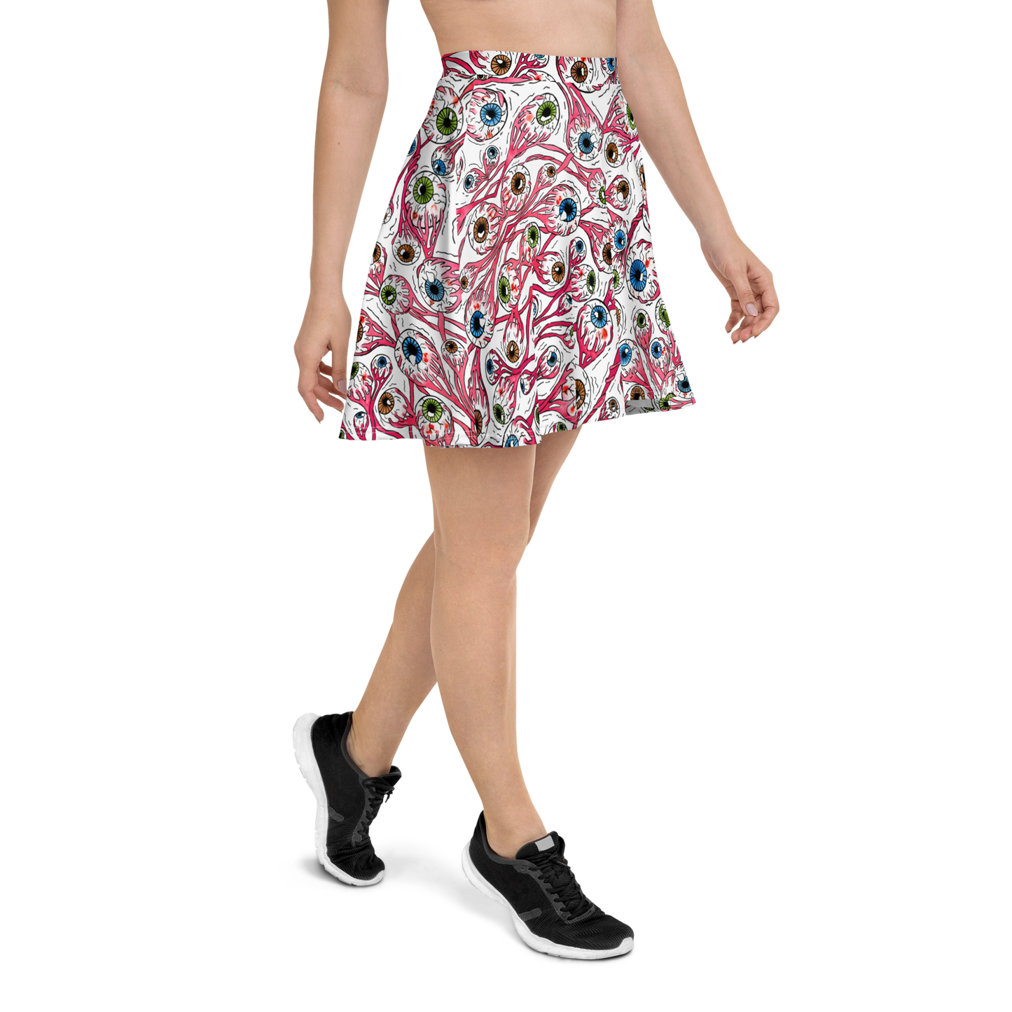 Skater Skirt (Eyeballs|White)
