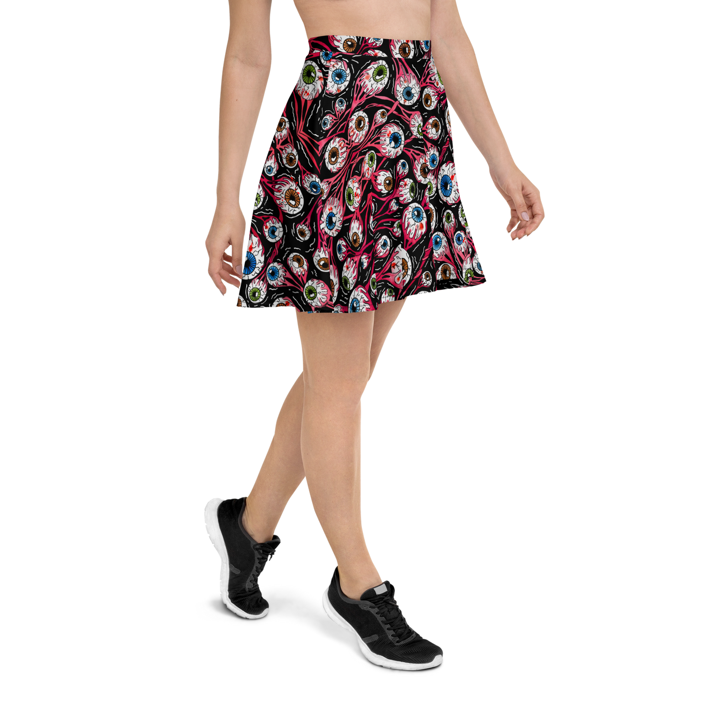 Skater Skirt (Eyeballs|Black)