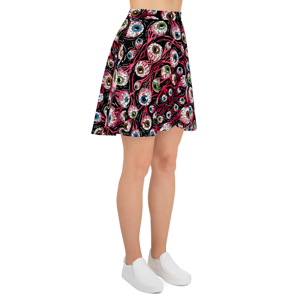 Skater Skirt (Eyeballs|Black)