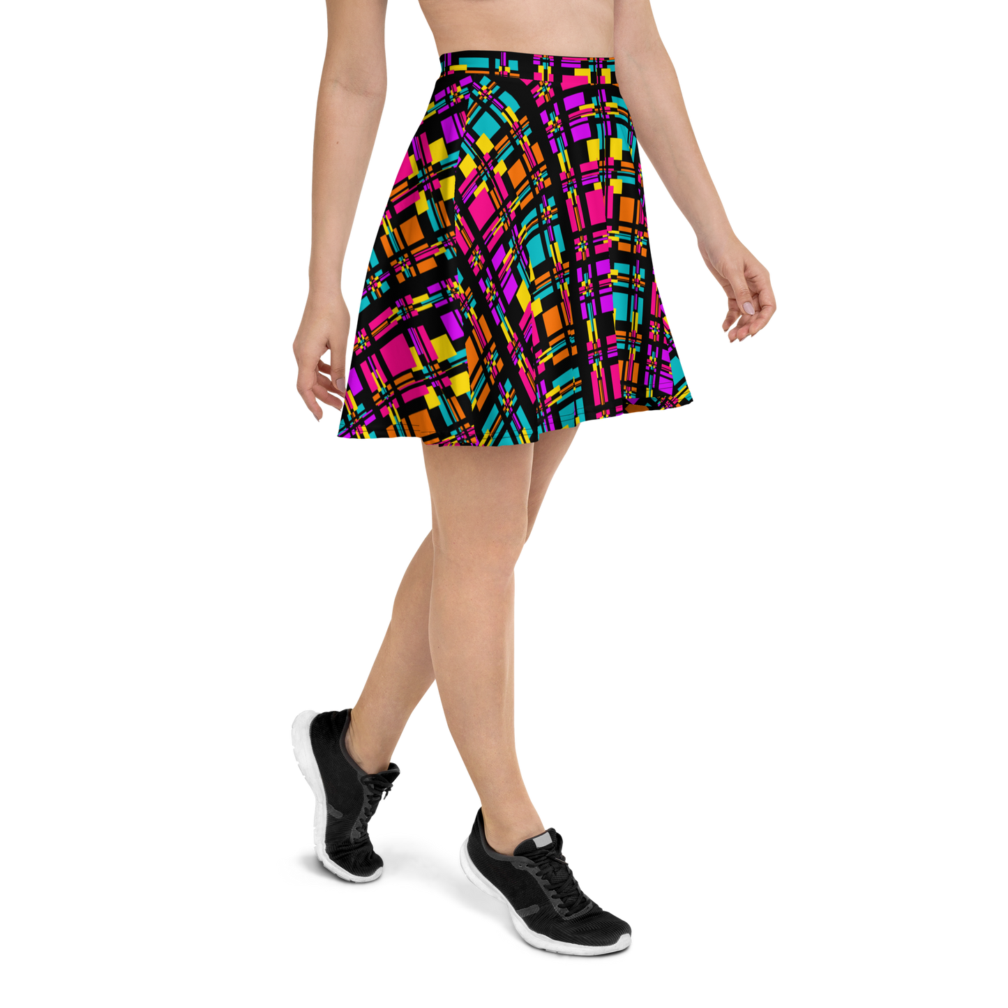 Skater Skirt (Rainbow Plaid)