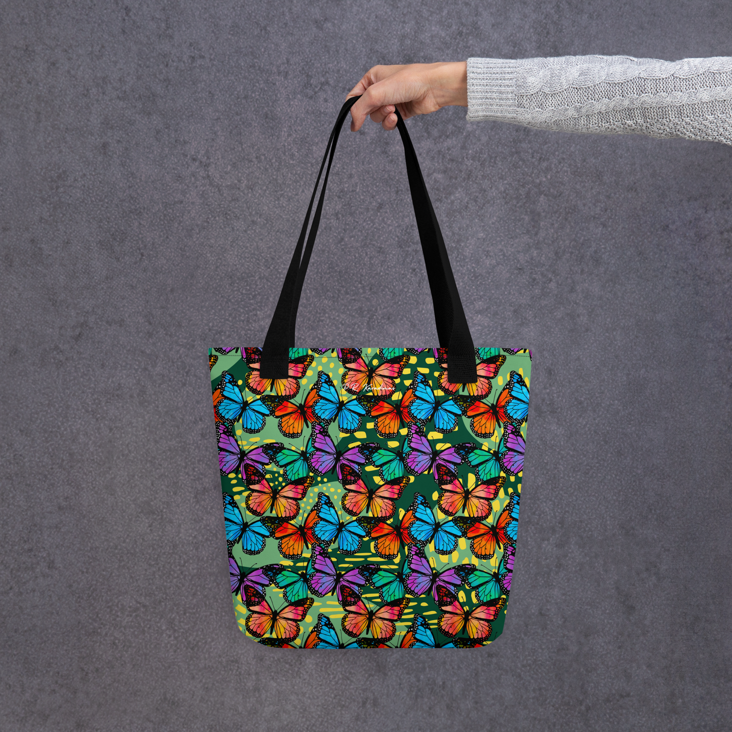 Tote bag (Butterflies - Green)