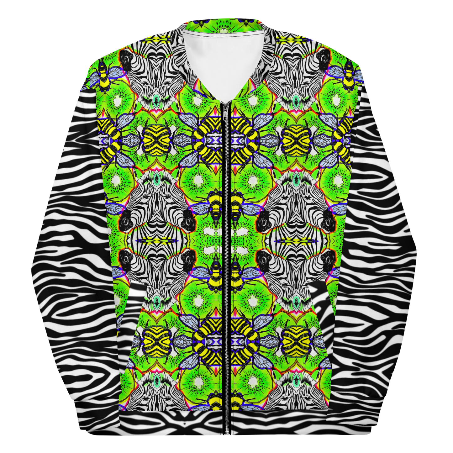 Unisex Bomber Jacket (Zebra)