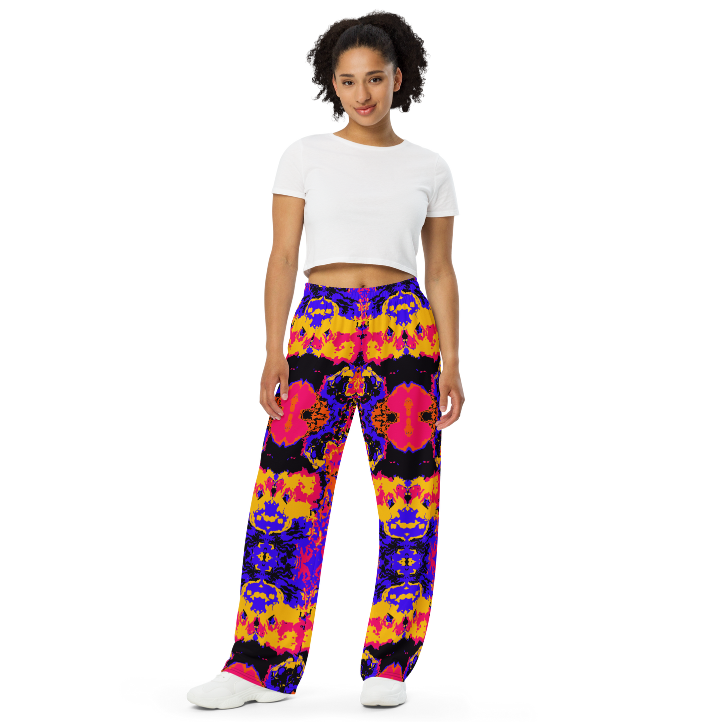 Unisex wide-leg pants (Brain Scan)
