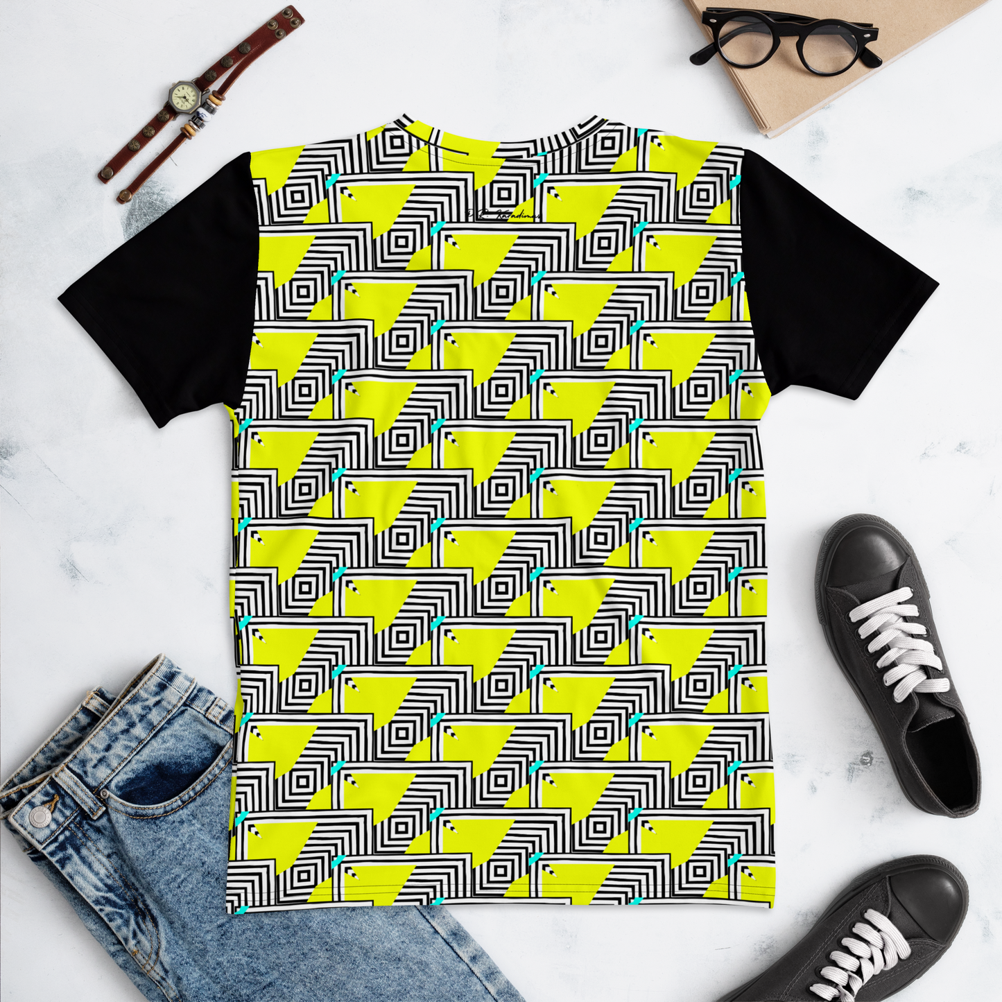 Women's T-shirt (Retro Yellow)