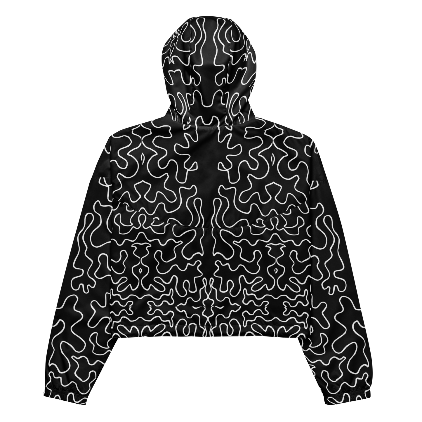 Cropped windbreaker (Black & White Squiggle)