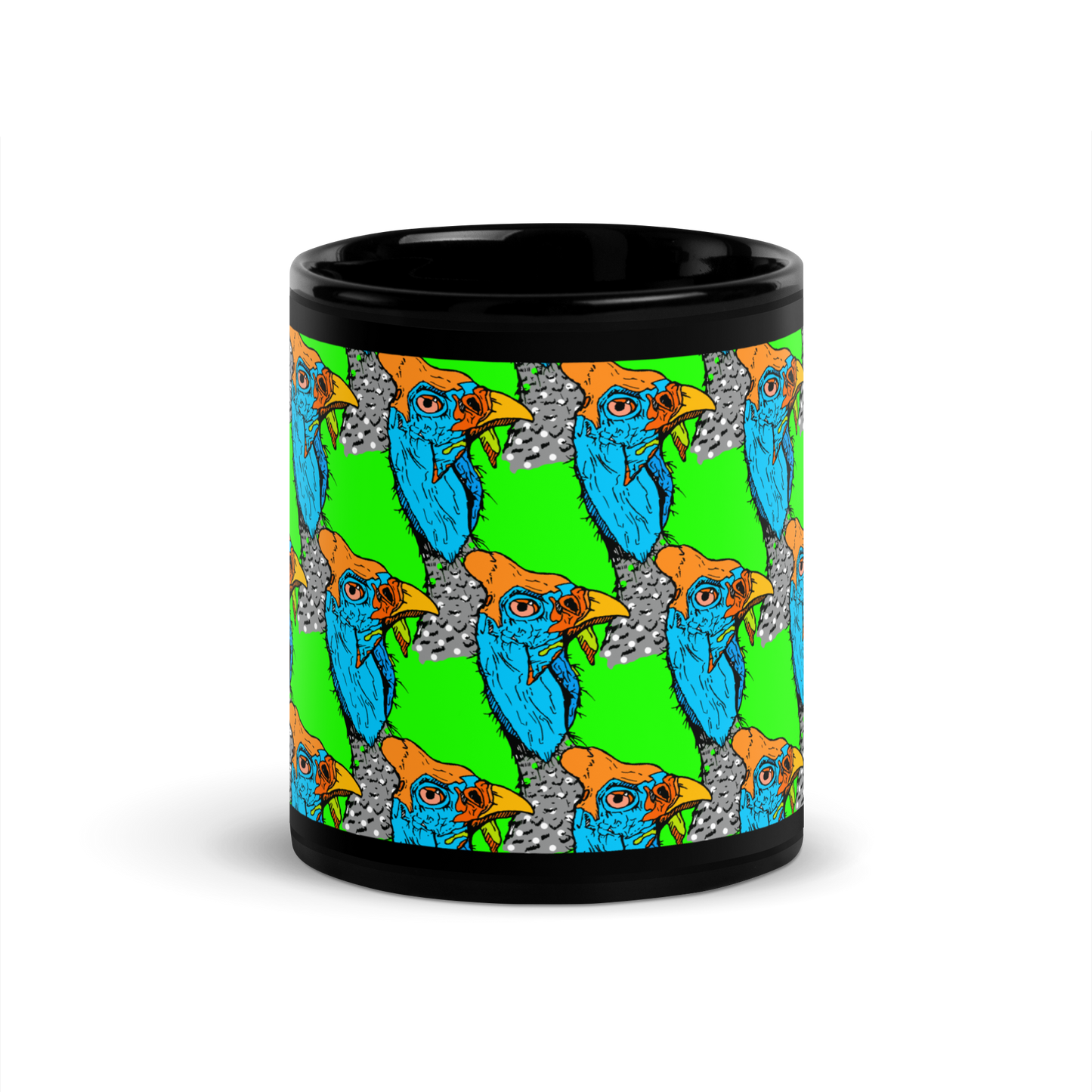 Black Glossy Mug (Funky Chicken)