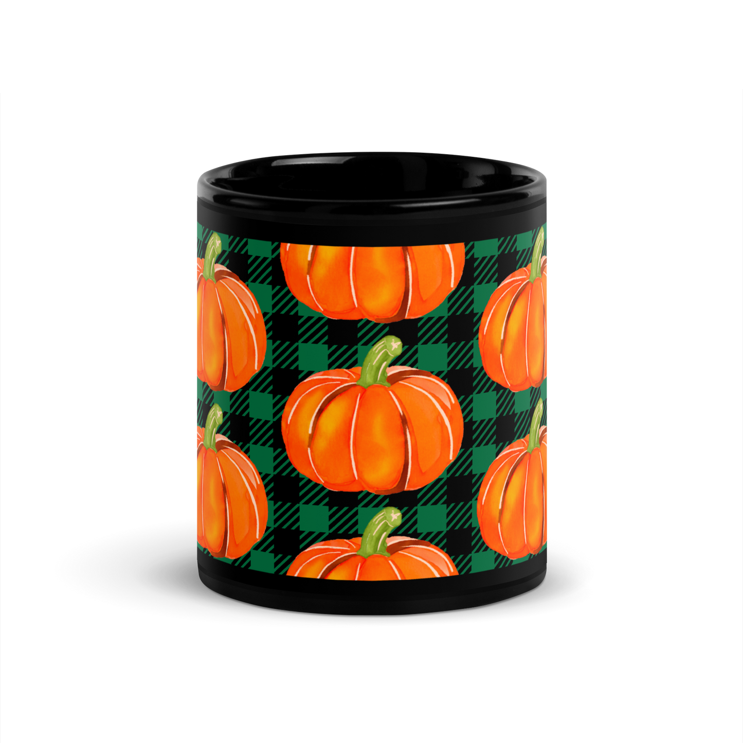 Black Glossy Mug (Pumpkins)