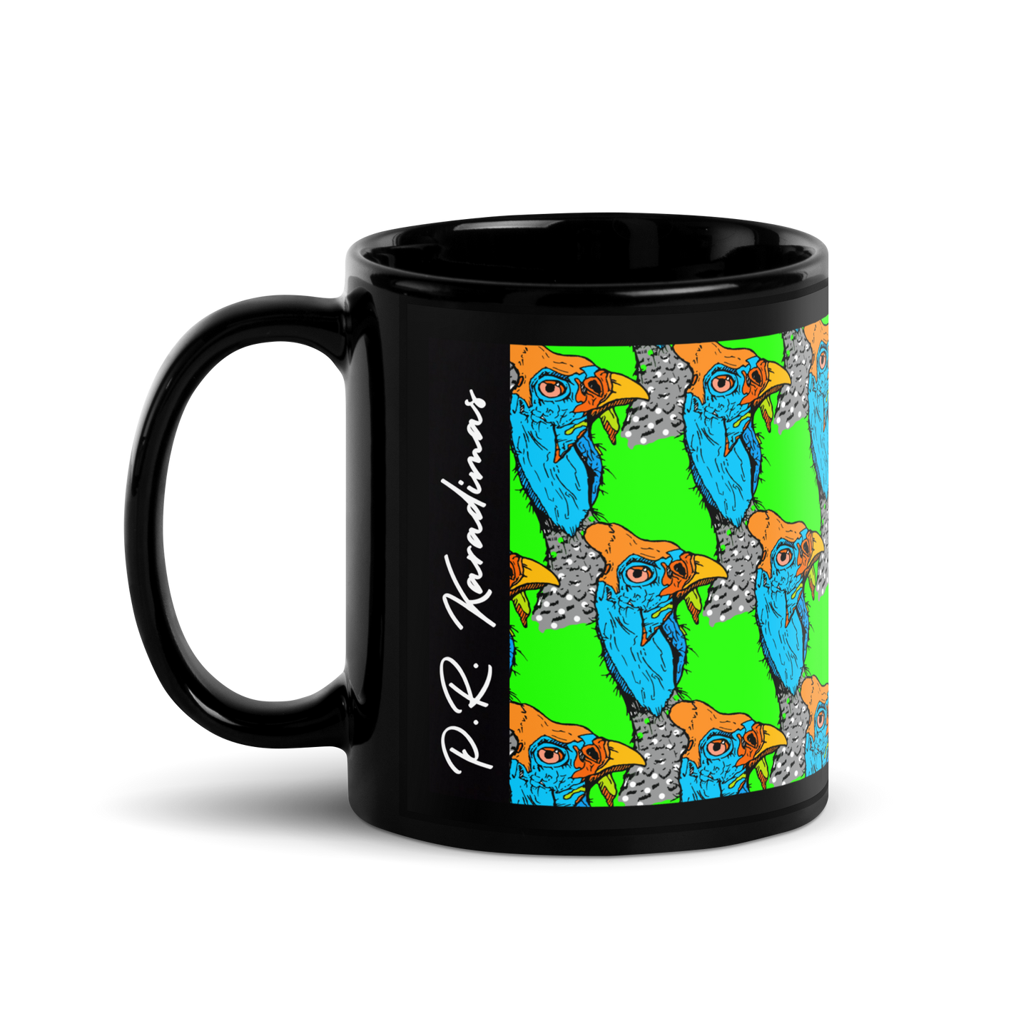 Black Glossy Mug (Funky Chicken)