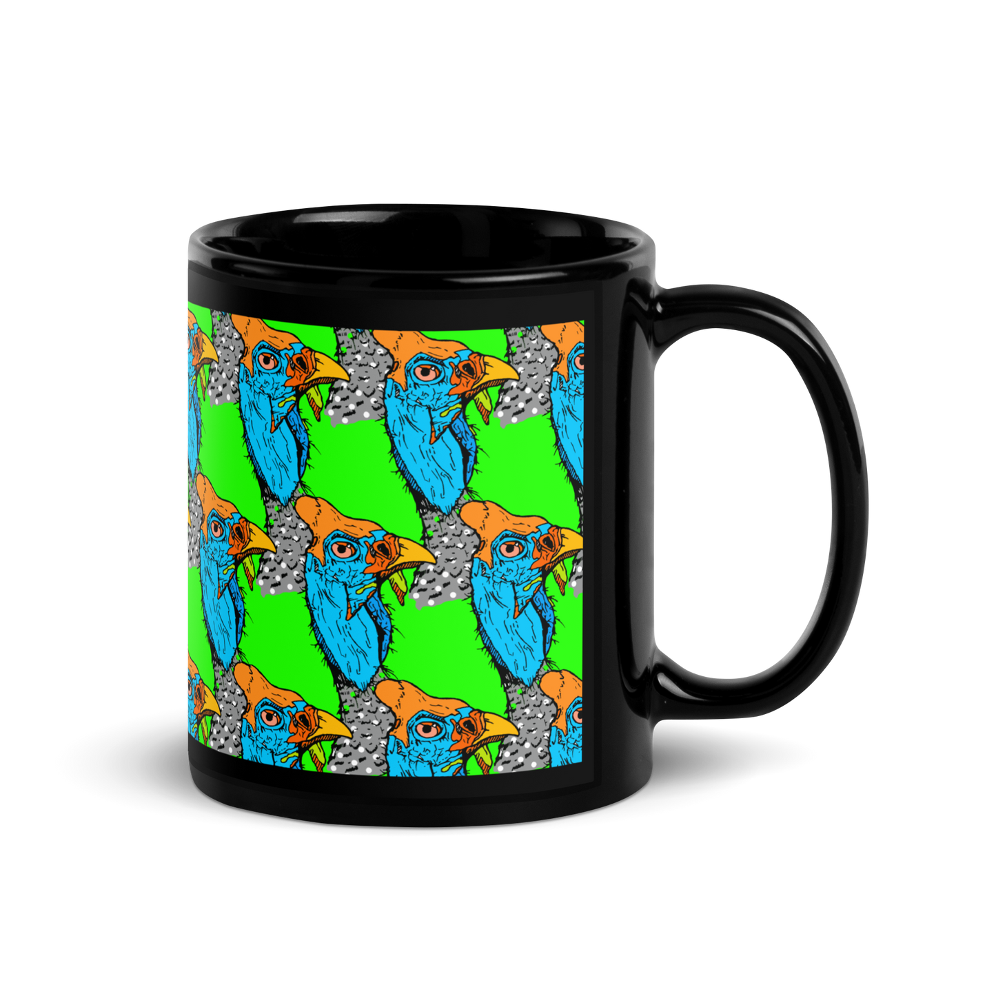 Black Glossy Mug (Funky Chicken)
