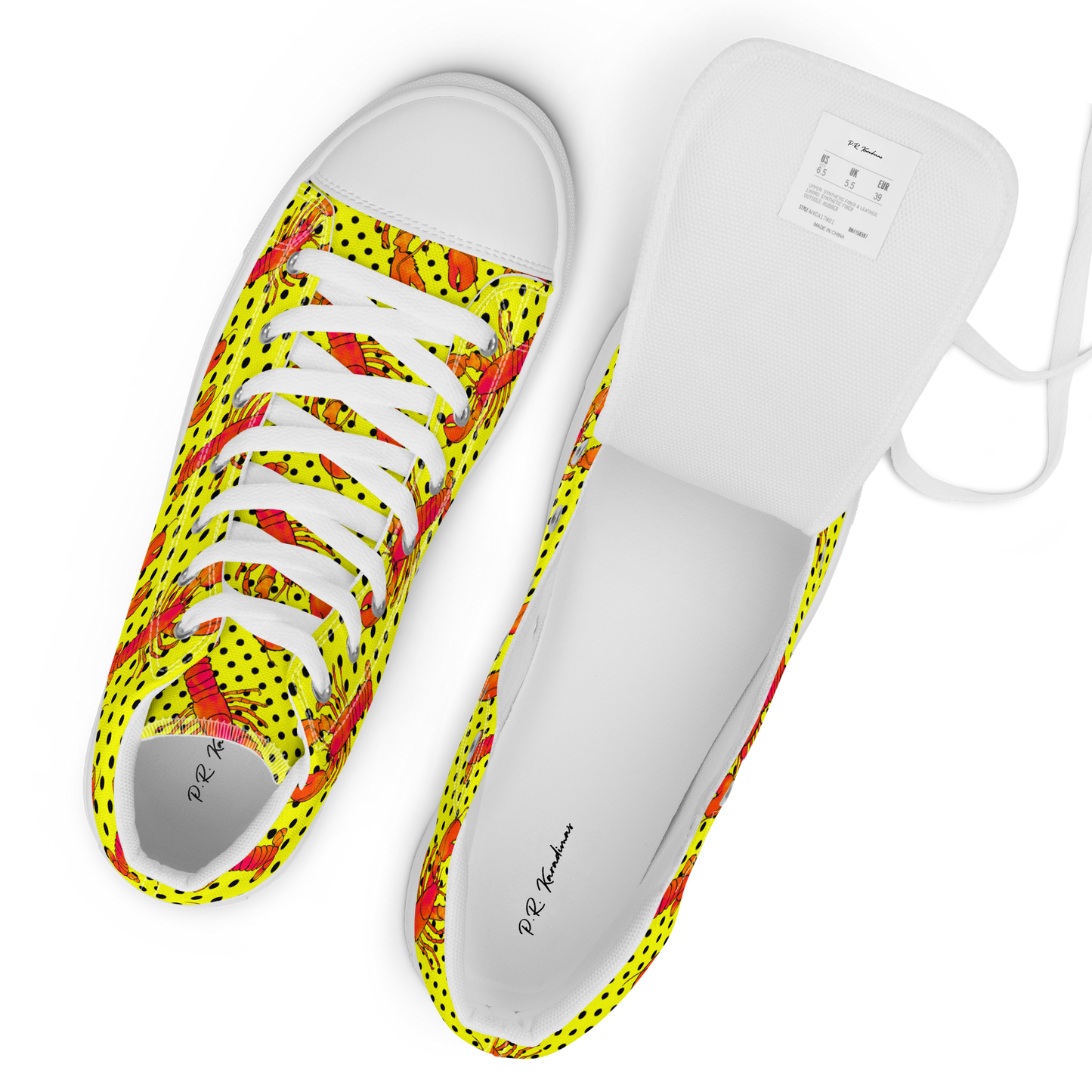 Men’s high top canvas shoes (Rock Lobster)