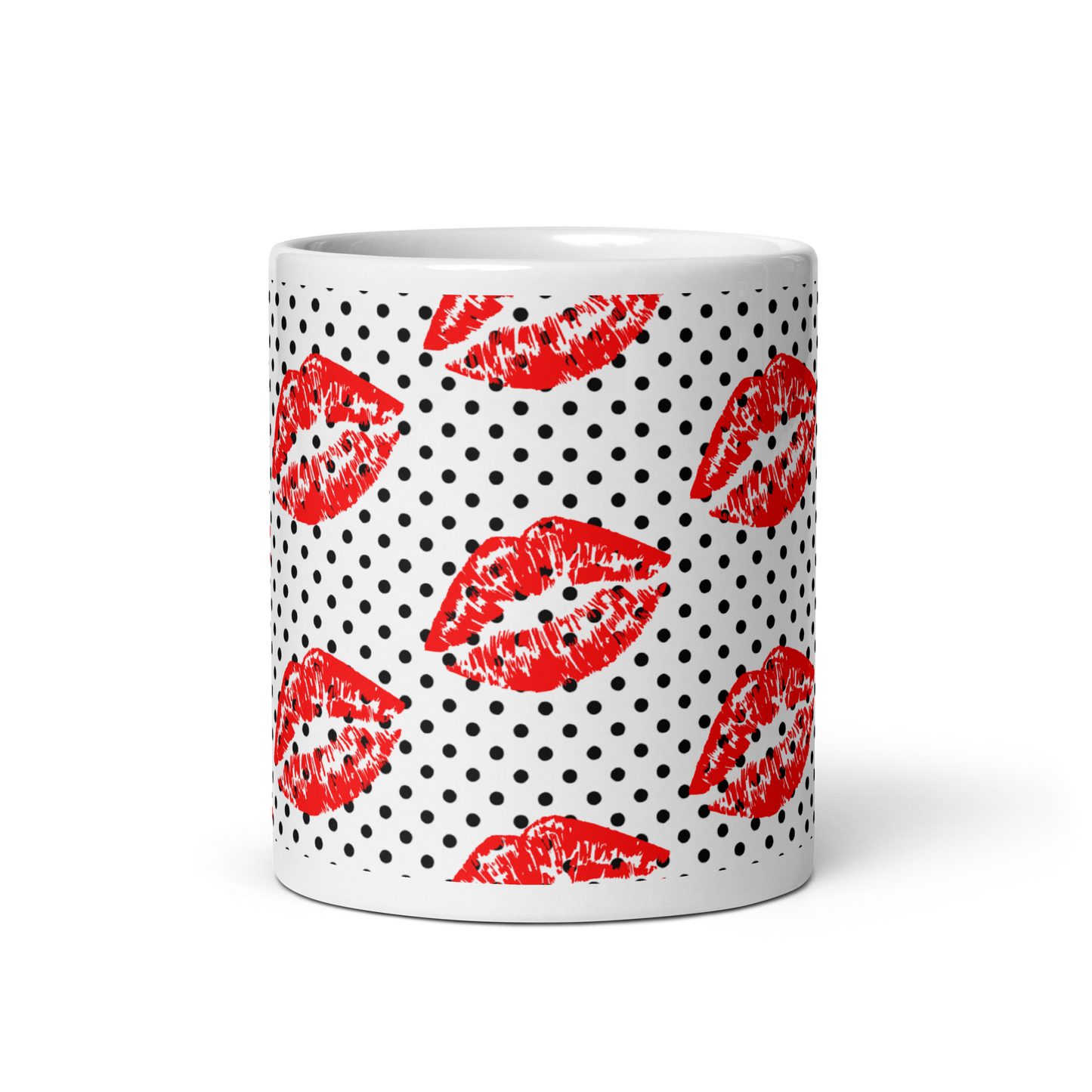 White glossy mug (Lips)