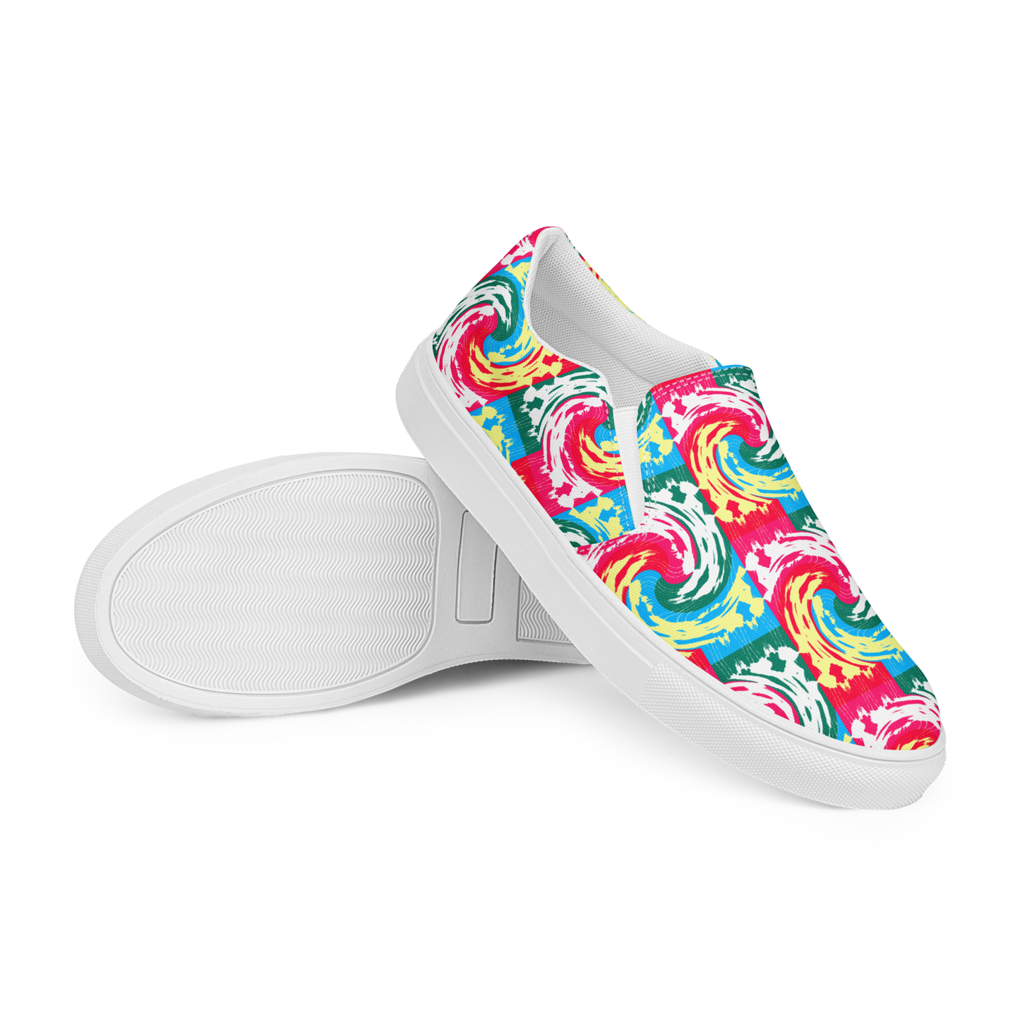Women’s slip-on canvas shoes (Pink Waves)