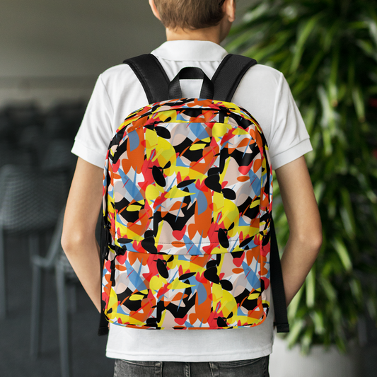 Backpack w/ Front Pocket (Abstract Ovals)