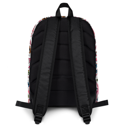 Backpack w/ Front Pocket (Eyeballs|White)