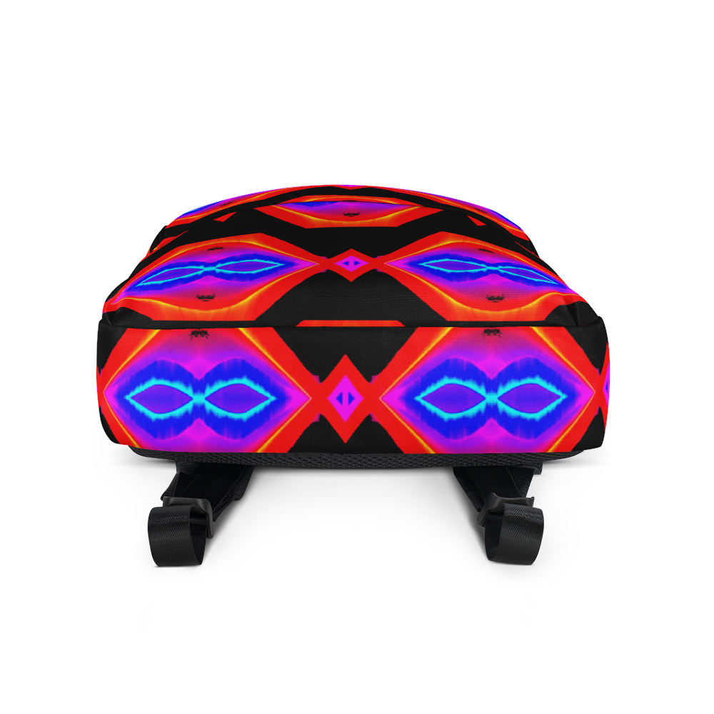 Backpack w/ Front Pocket (Neon Honeycomb)