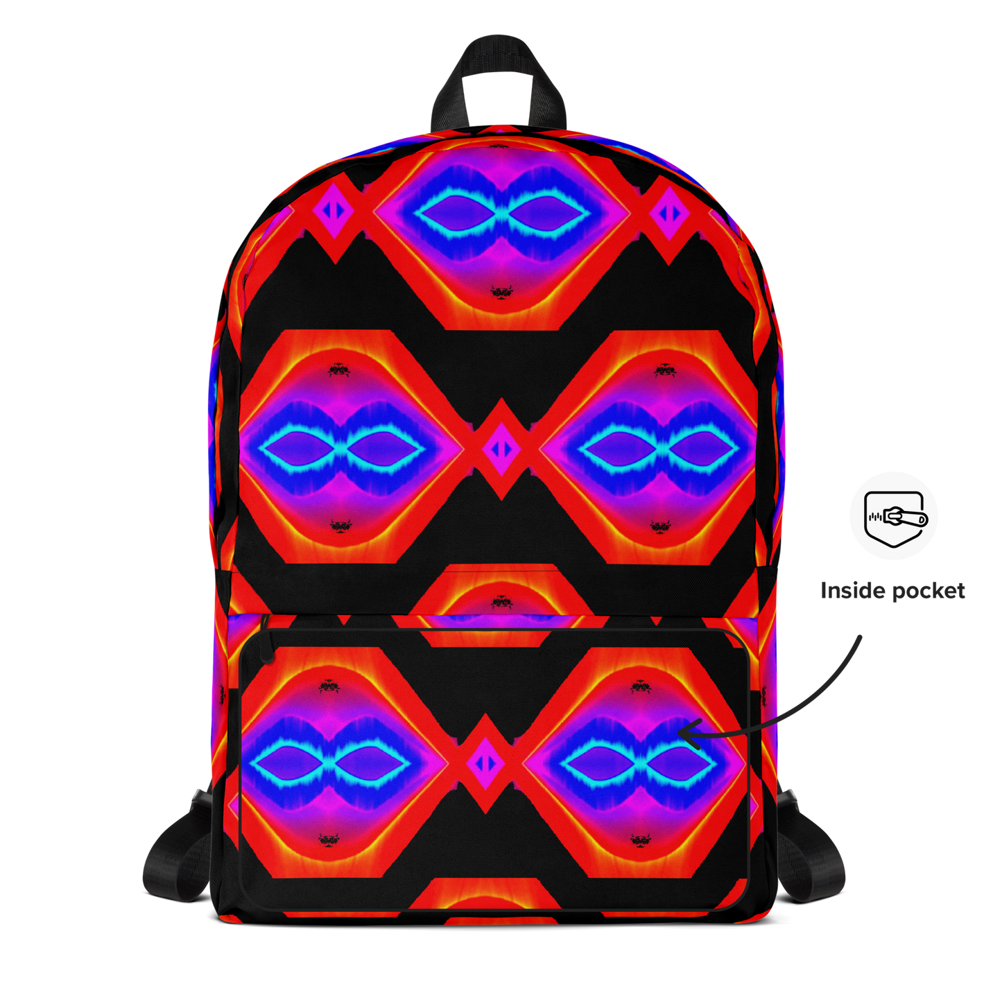 Backpack w/ Front Pocket (Neon Honeycomb)