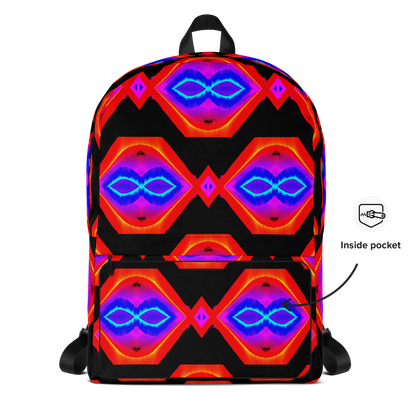 Backpack w/ Front Pocket (Neon Honeycomb)