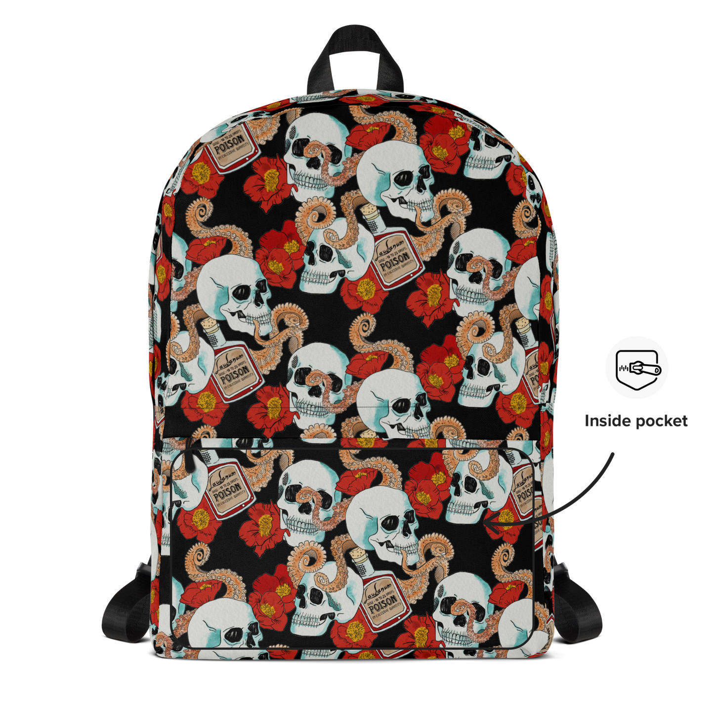 Backpack w/ Front Pocket (Poppies)