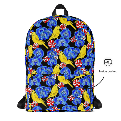 Backpack w/ Front Pocket (Canaries & Orchids)