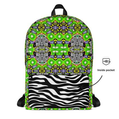 Backpack w/ Front Pocket (Zebra)