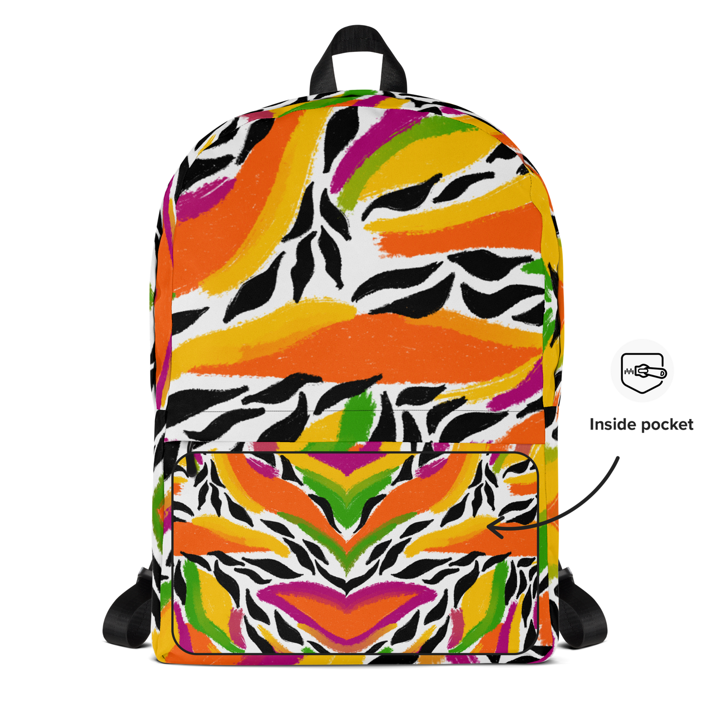 Backpack w/ Front Pocket (Mango Mosaic)