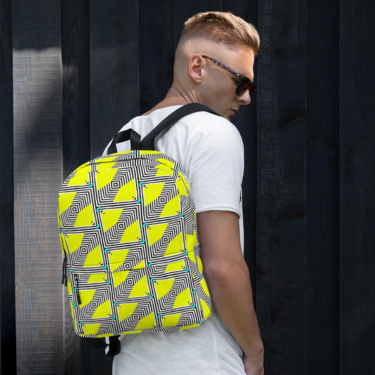 Backpack w/ Front Pocket (Retro Yellow)