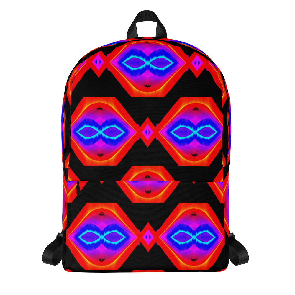 Backpack w/ Front Pocket (Neon Honeycomb)