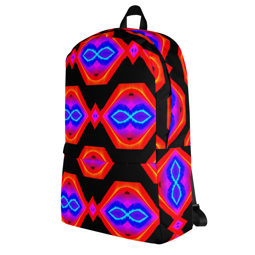 Backpack w/ Front Pocket (Neon Honeycomb)