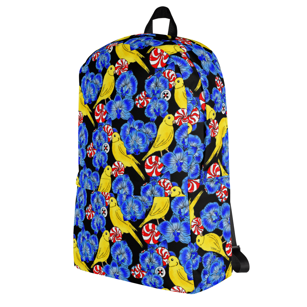 Backpack w/ Front Pocket (Canaries & Orchids)