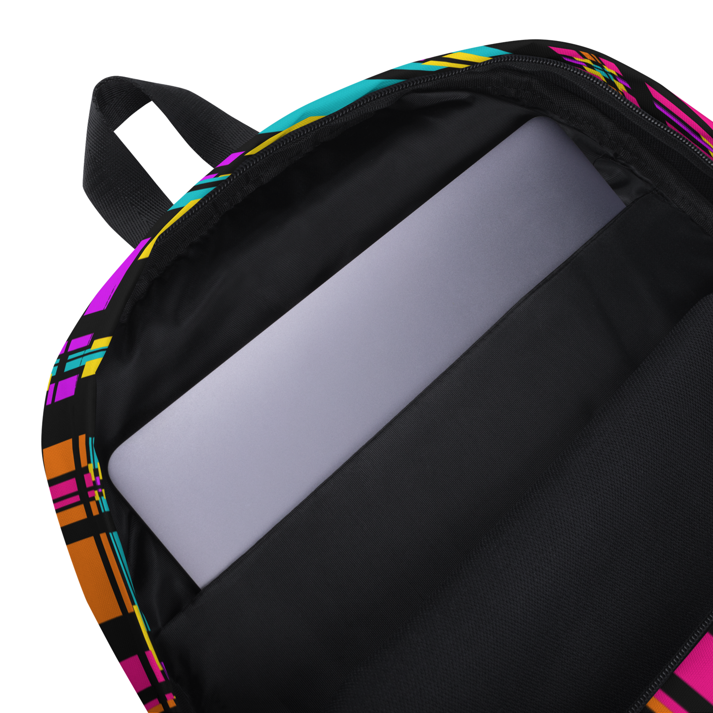 Backpack w/ Front Pocket (Rainbow Plaid)