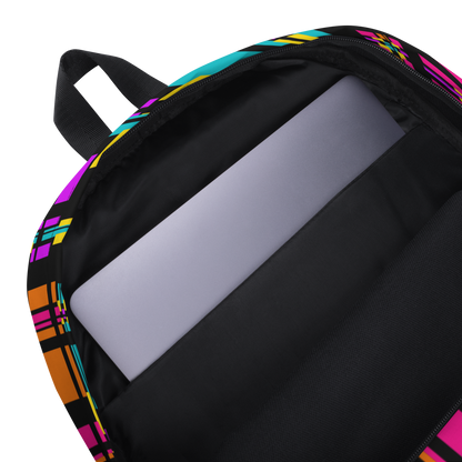 Backpack w/ Front Pocket (Rainbow Plaid)