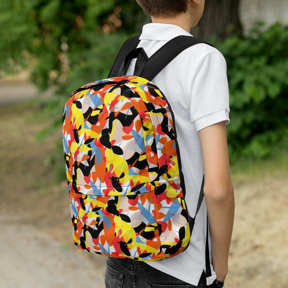 Backpack w/ Front Pocket (Abstract Ovals)